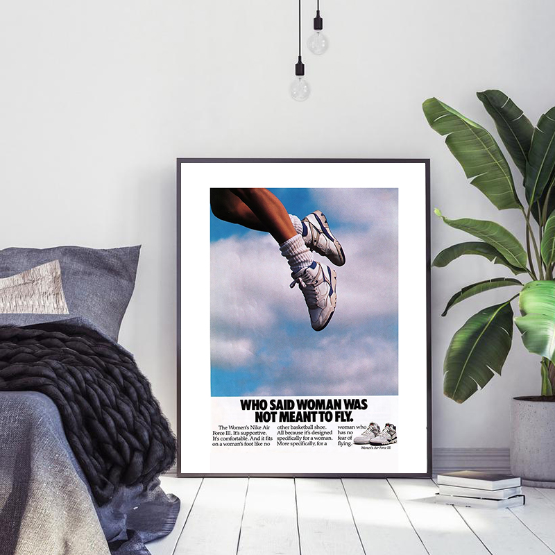 Vintage Fashion Prints For Wall - Fashion Trends Basketball Sneakers Vintage Poster