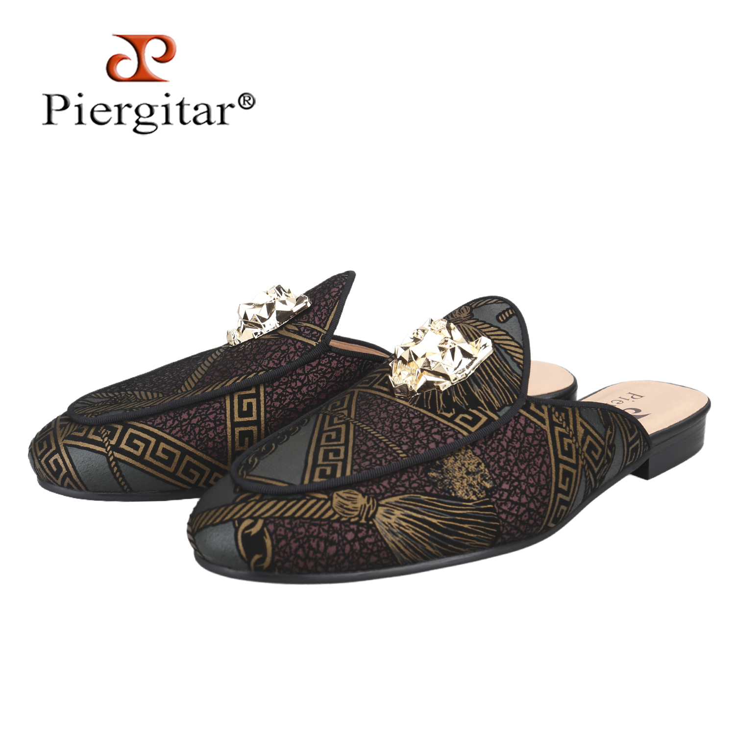 Vintage Fashion For Men - Piergitar Luxury Brand Model Printed Leather