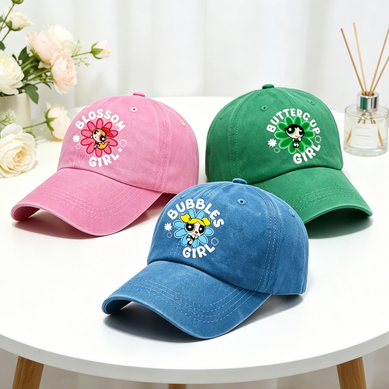 Vintage Fashion Hats - The Powerpuffs Girls Baseball Cap Outdoor
