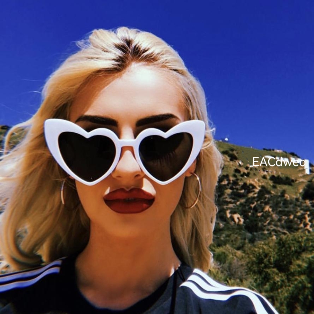 Vintage Outdoor Fashion - Love Heart Cat Eye Sunglasses Woman