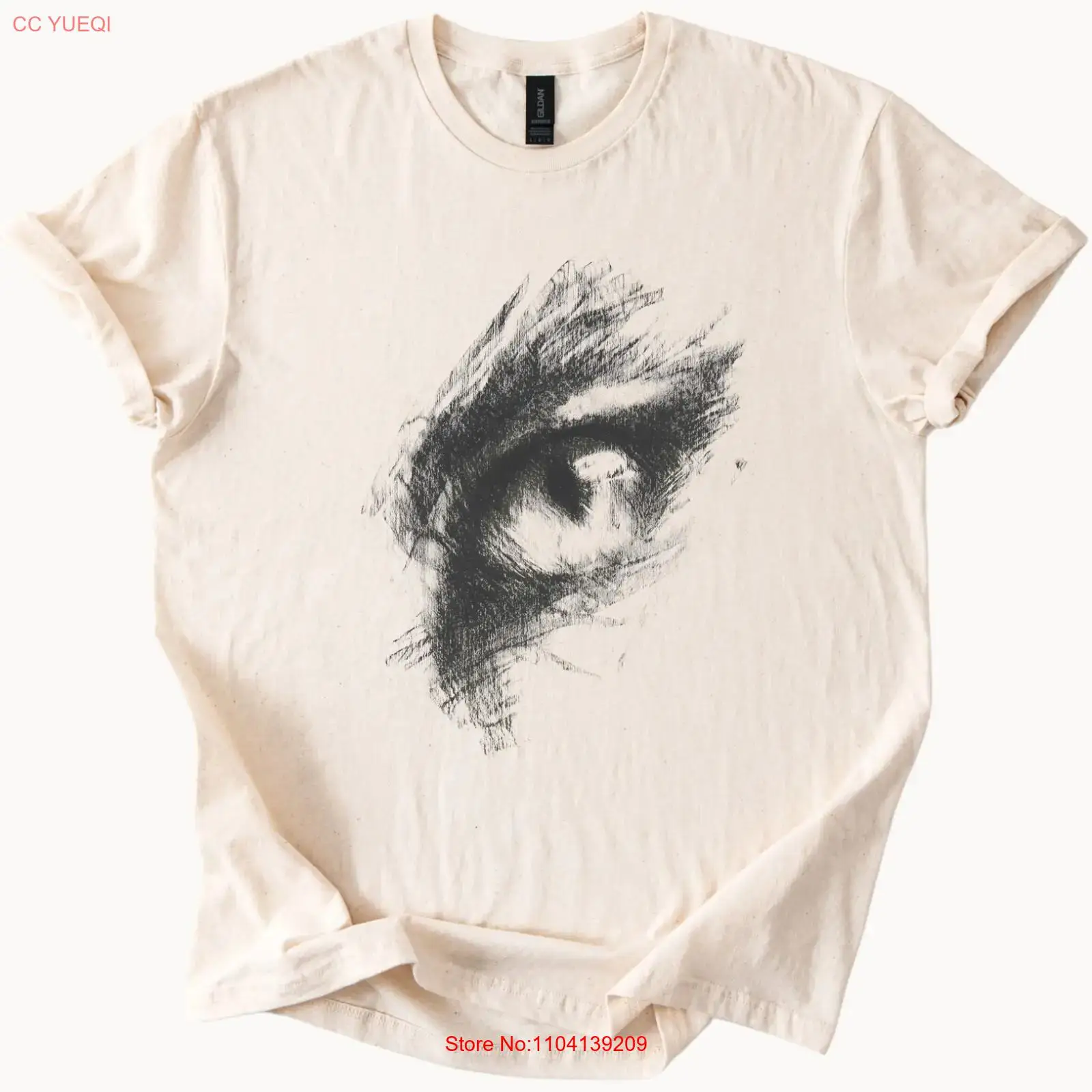 Vintage Fashion Sketches - Eye Sketch T Shirt Artistic Minimalist