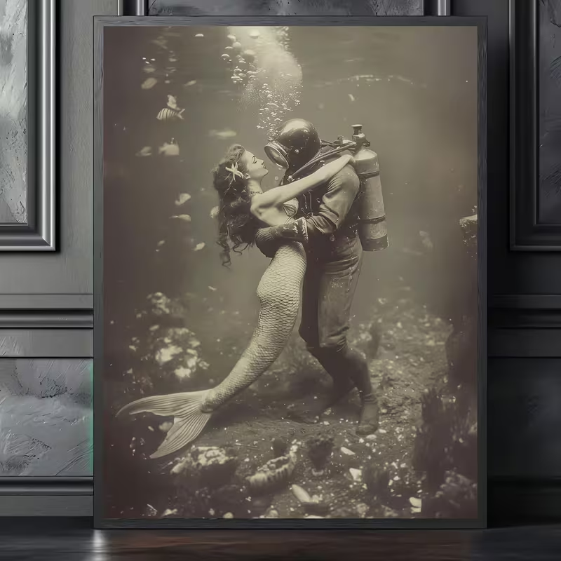 2D Flat, 2D Flat, Frameless Vi - Vintage Fashion Prints For Wall recensie en prijs