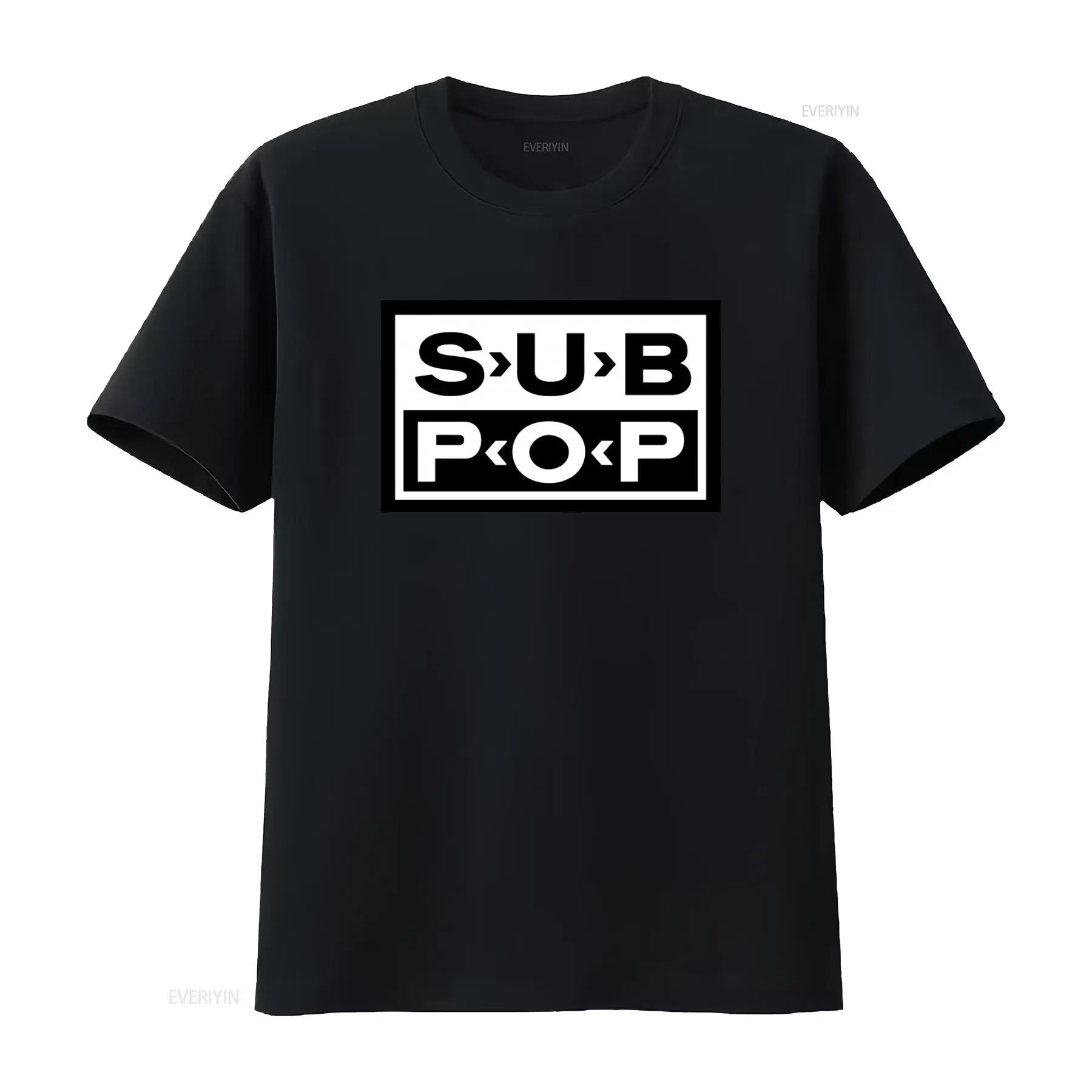 Sub Pop Logo T Shirt Black wit - Vintage Fashion Style Men recensie en prijs