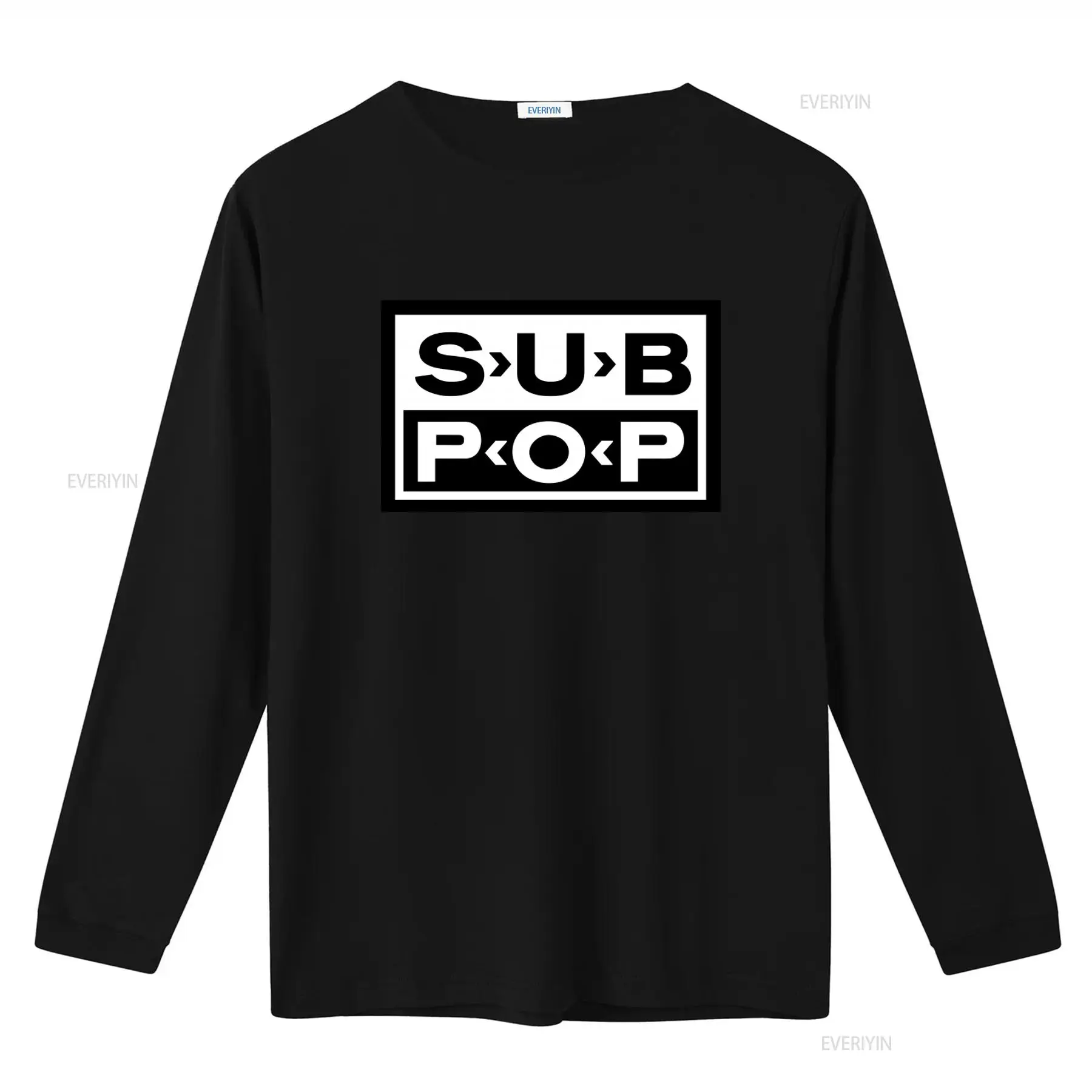 Sub Pop Logo T Shirt Black wit - Vintage Fashion Style Men recensie en prijs