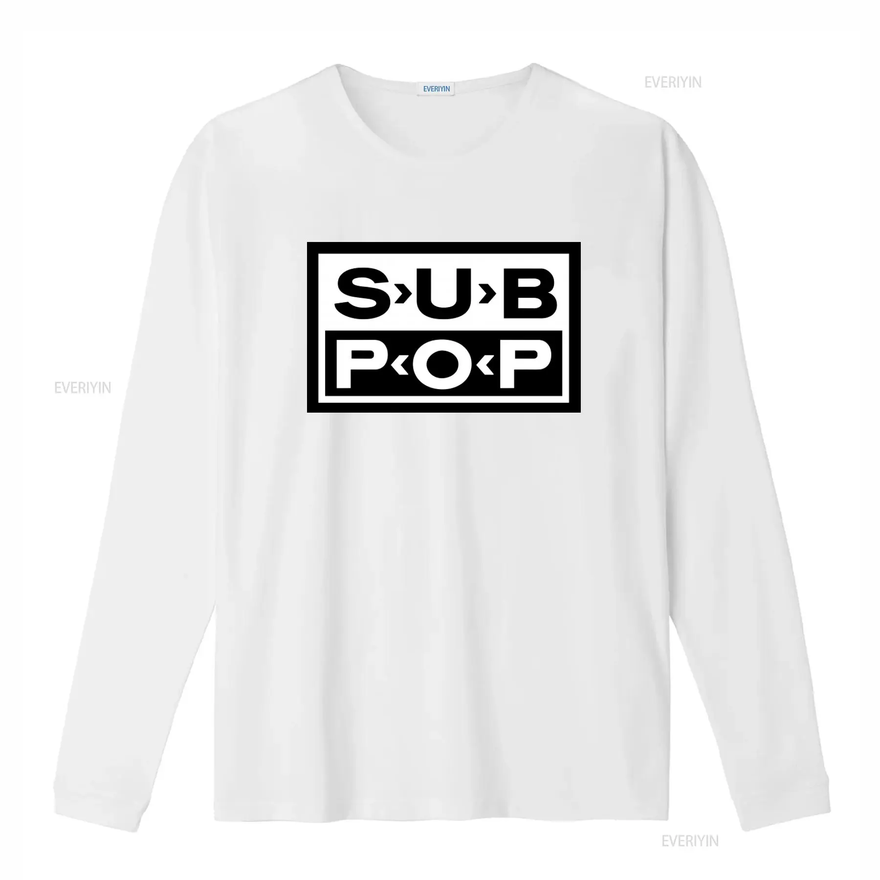 Sub Pop Logo T Shirt Black wit - Vintage Fashion Style Men recensie en prijs