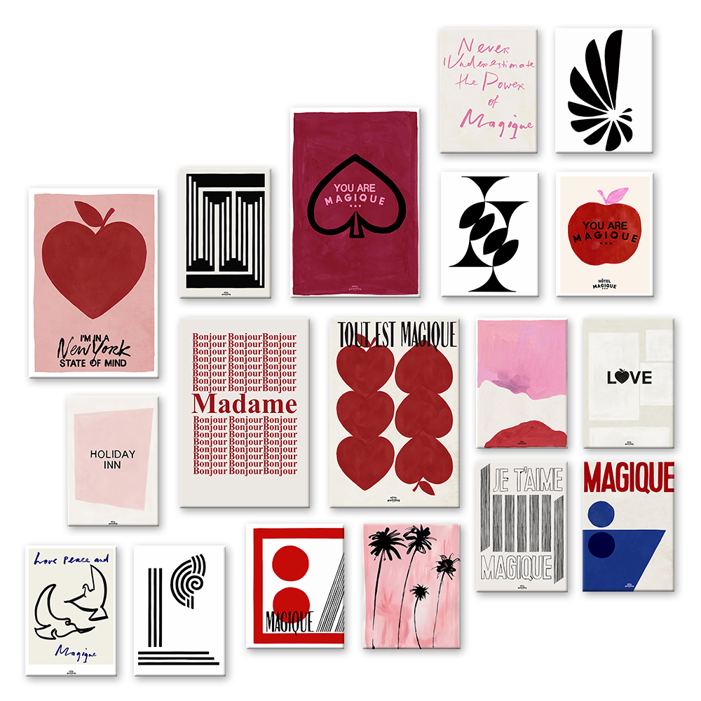 Pink Alphabet Heart Fashion Po - Vintage Fashion Prints For Wall recensie en prijs