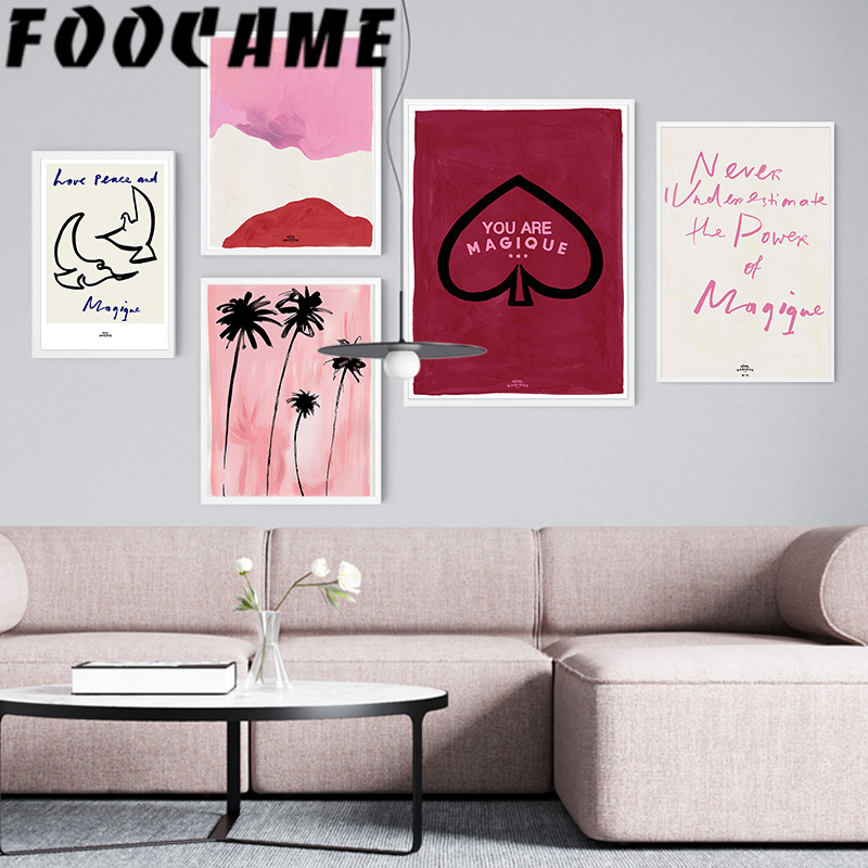 Pink Alphabet Heart Fashion Po - Vintage Fashion Prints For Wall recensie en prijs
