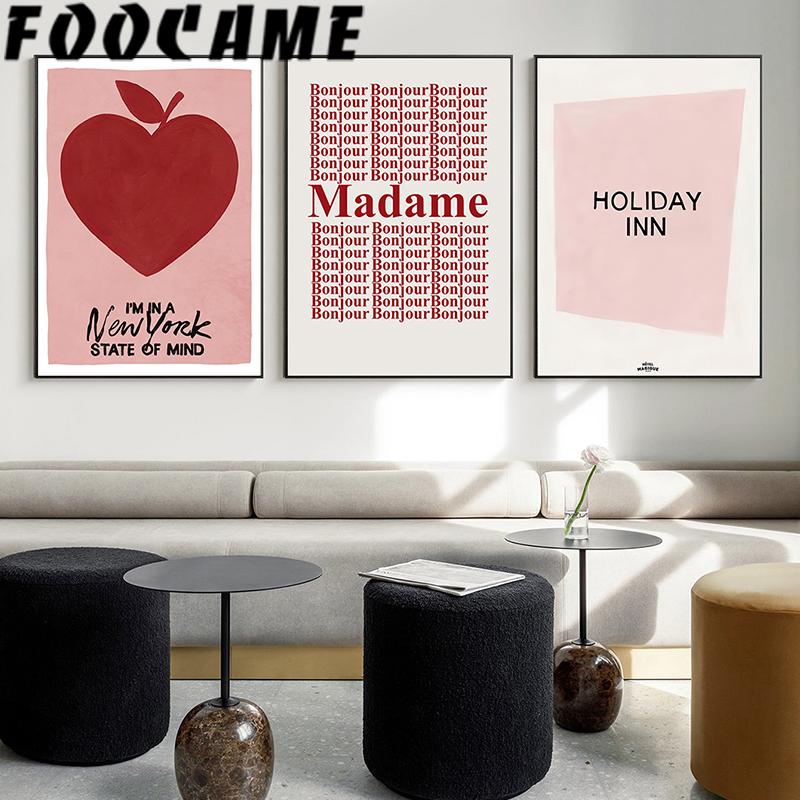 Pink Alphabet Heart Fashion Po - Vintage Fashion Prints For Wall recensie en prijs