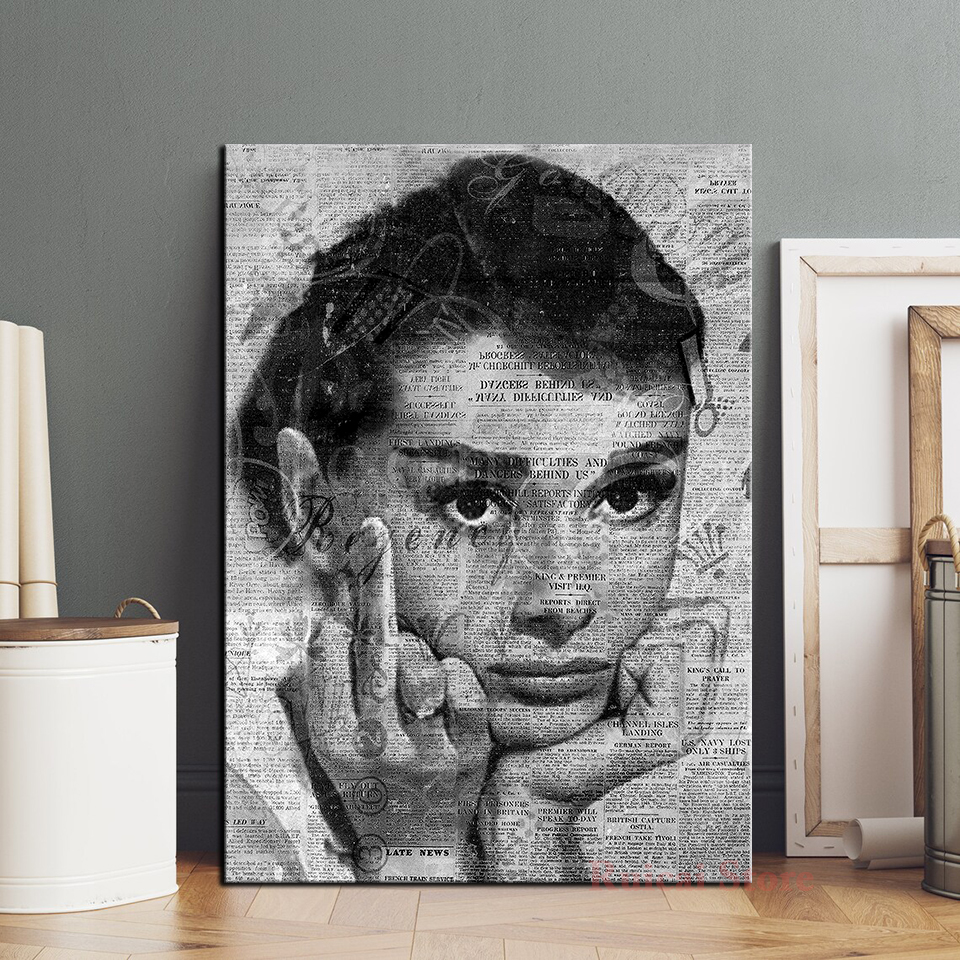 Audrey Hepburn Vintage Poster  - Vintage Fashion Prints For Wall recensie en prijs