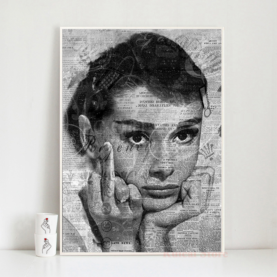 Audrey Hepburn Vintage Poster  - Vintage Fashion Prints For Wall recensie en prijs