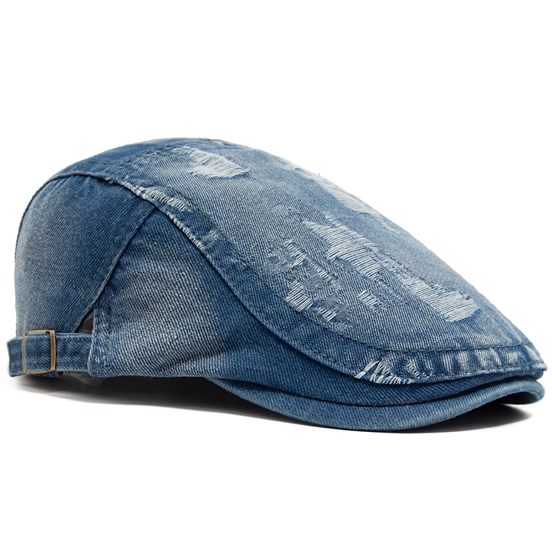 Fashion Men Ripped Denim Beret - Vintage Fashion Nz recensie en prijs