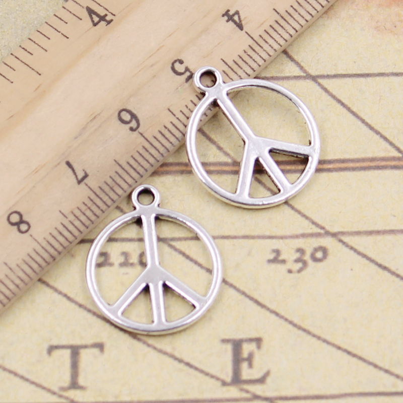 20pcs Charms Peace Sign Symbol - Vintage Fashion Labels recensie en prijs