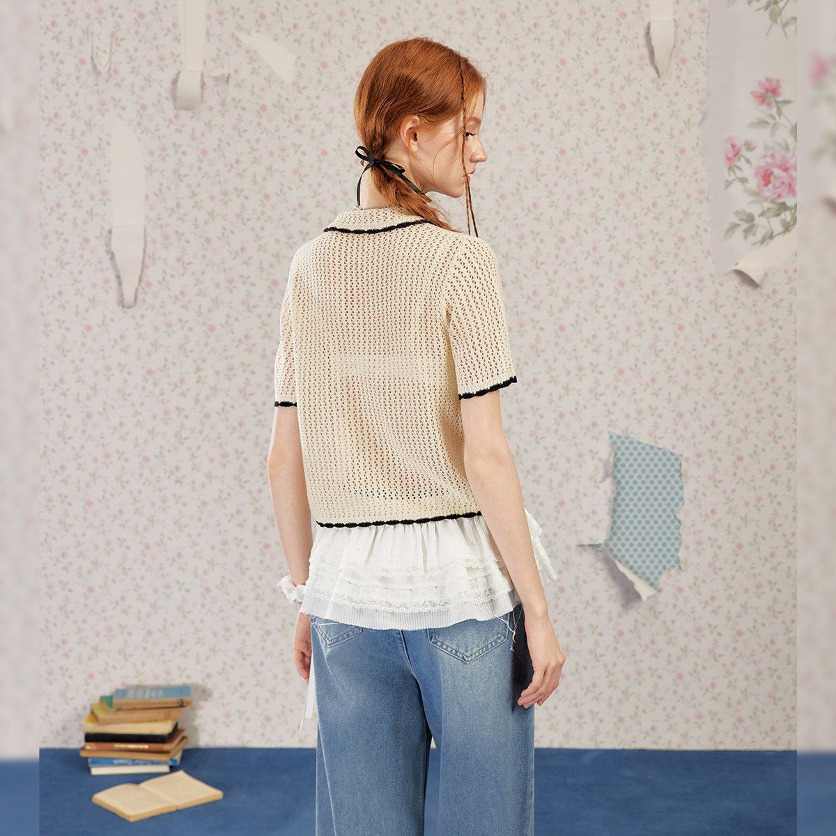 Women Knitted Ribbed Blouse Sh - Vintage Fashion Korea recensie en prijs