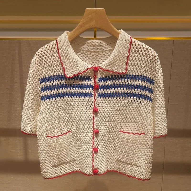 Women Knitted Ribbed Blouse Sh - Vintage Fashion Korea recensie en prijs