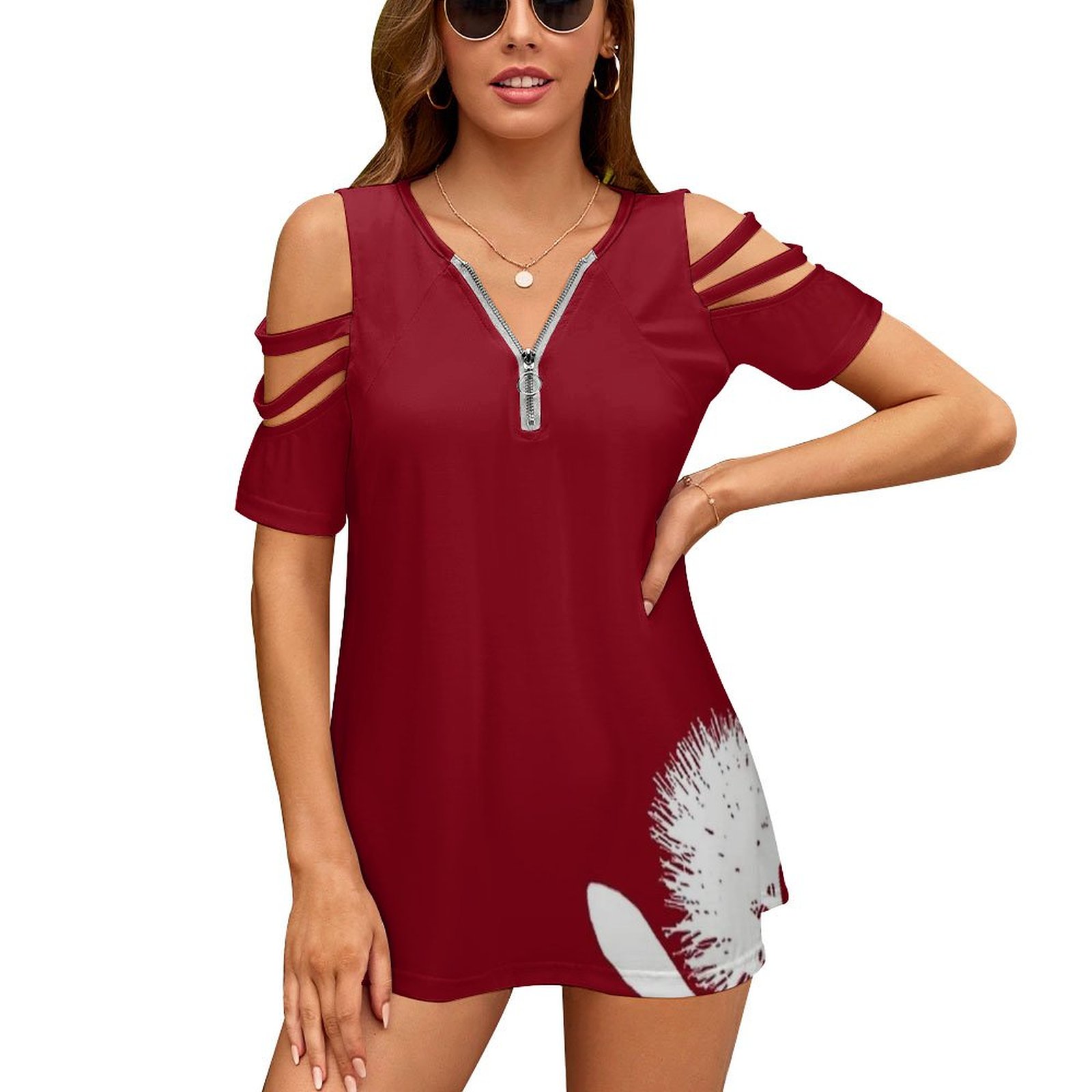 Pohutukawa-White On Red Women  - Vintage Fashion Nz recensie en prijs
