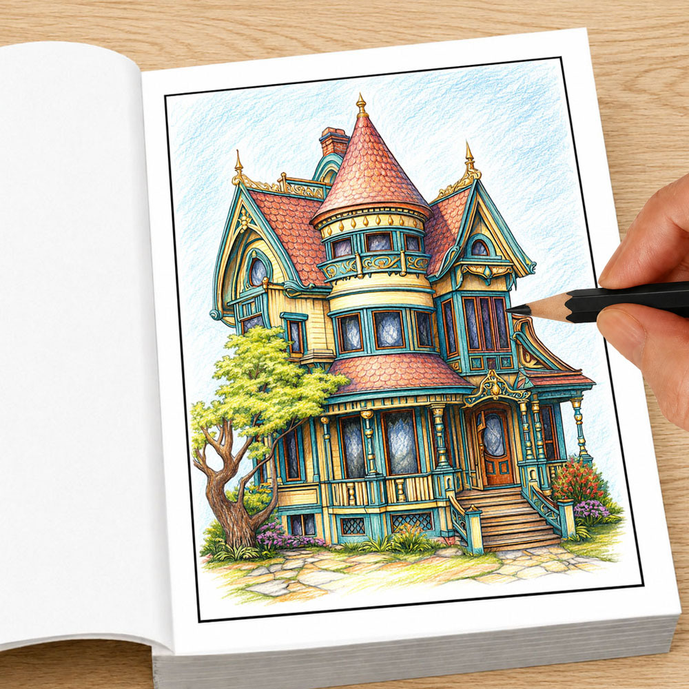 Victorian Houses Adult Colorin - Vintage Fashion Coloring Book recensie en prijs