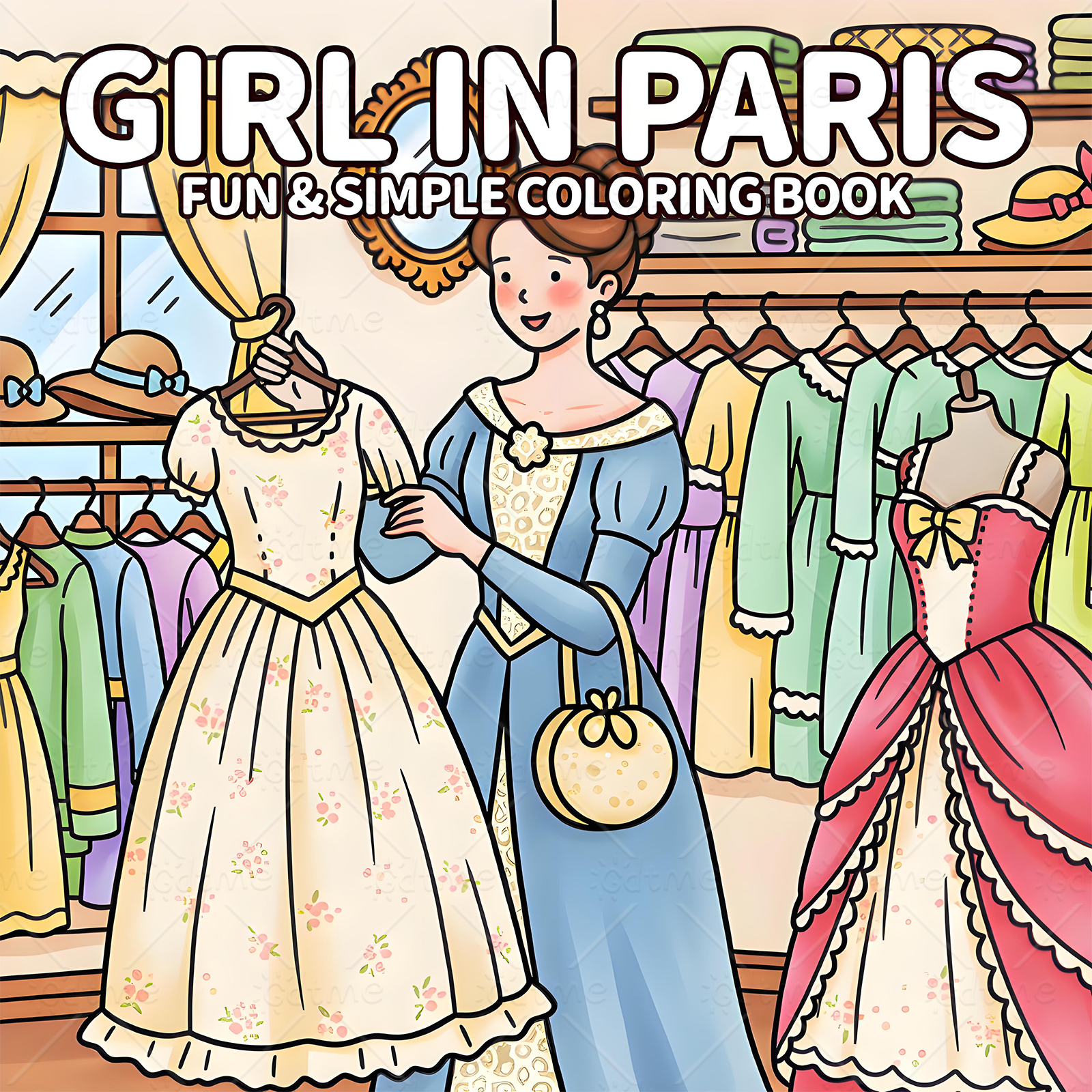 Paris Ladies Vintage Clothing  - Vintage Fashion Coloring Book recensie en prijs