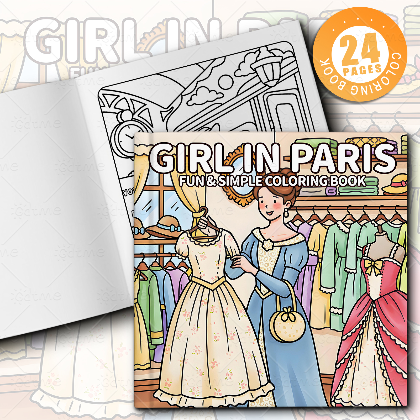 Paris Ladies Vintage Clothing  - Vintage Fashion Coloring Book recensie en prijs