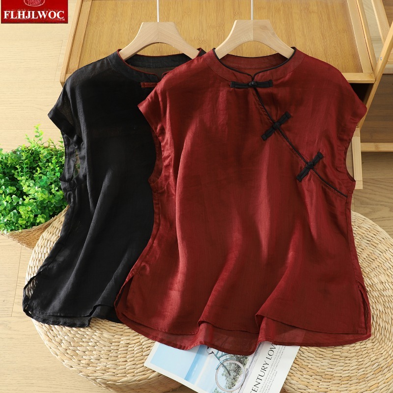 Cotton Linen Tops Blouses Fash - Vintage Fashion In Japan recensie en prijs