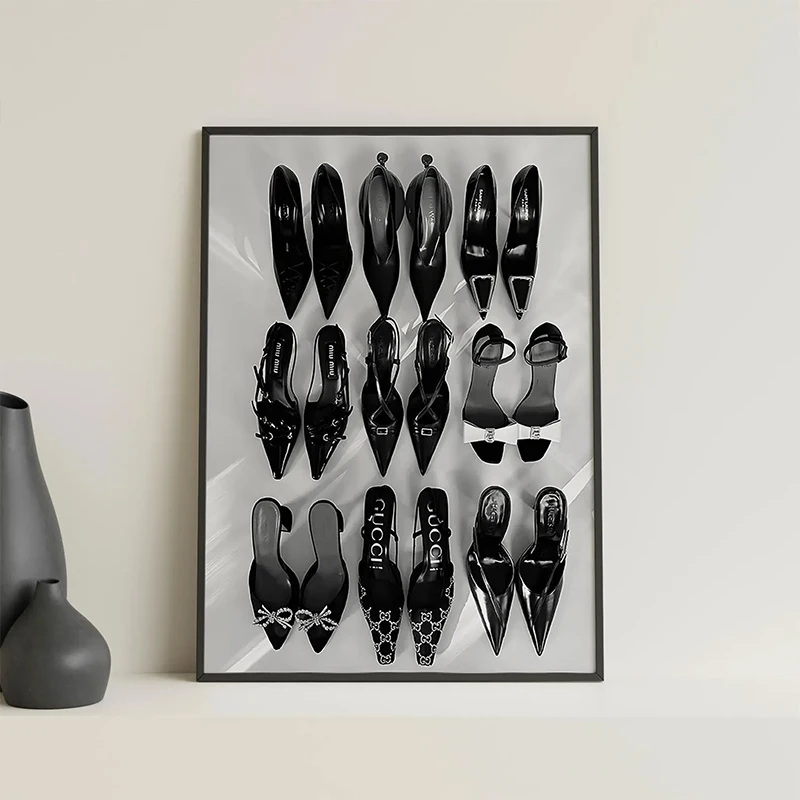 Black White Luxury High Heels  - Vintage Fashion Sketches recensie en prijs