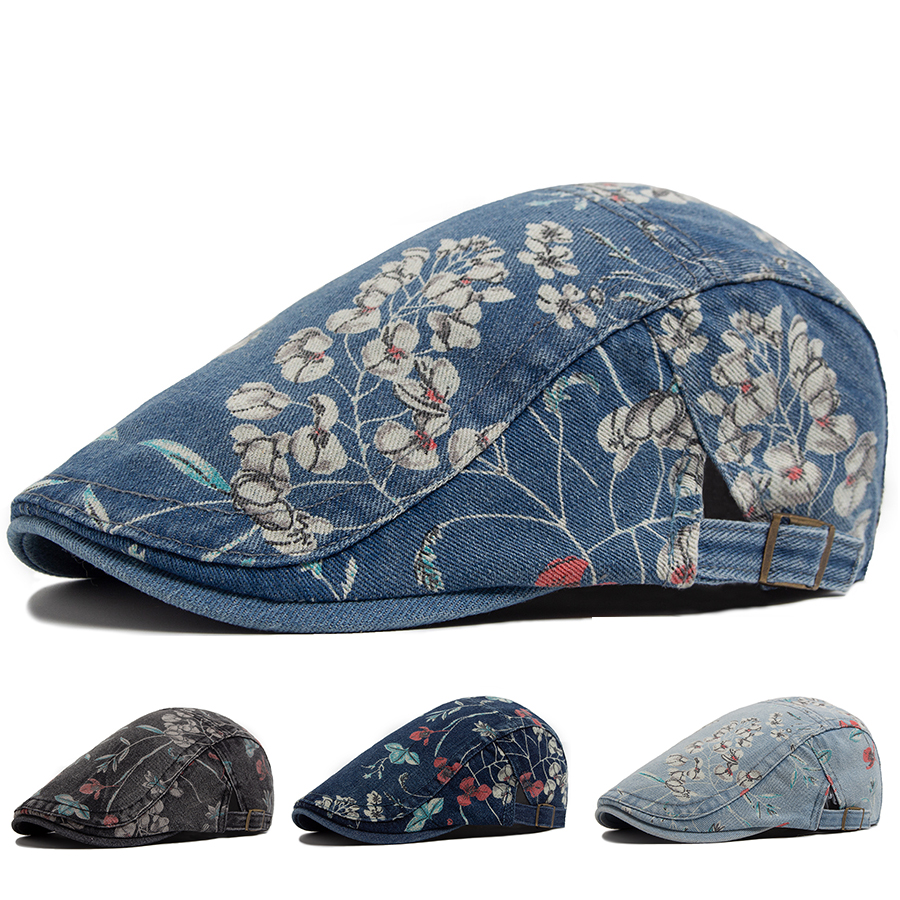 New Vintage Print Denim Beret  - Vintage Fashion Nz recensie en prijs