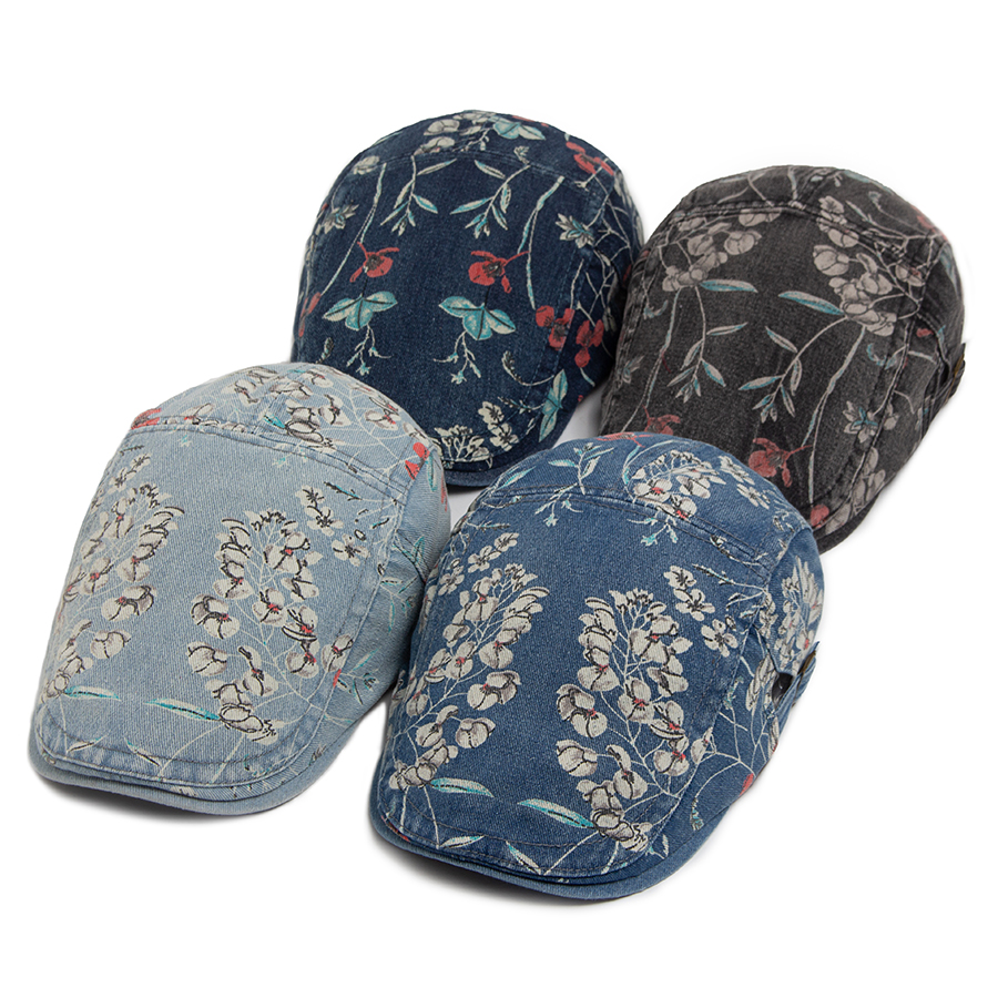 New Vintage Print Denim Beret  - Vintage Fashion Nz recensie en prijs