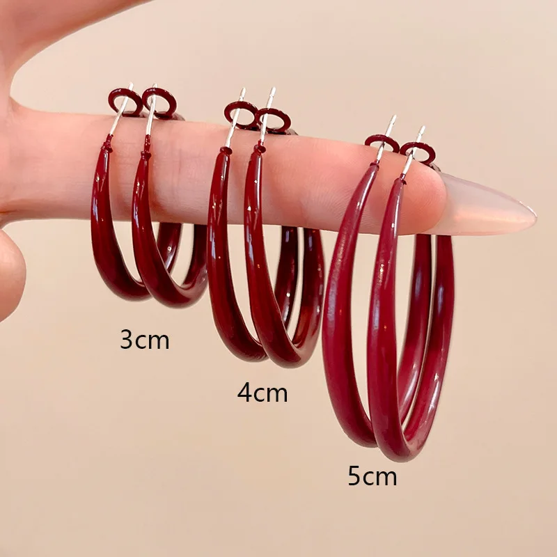 Charm Trendy Wine Red Color Ge - Vintage Fashion Korea recensie en prijs
