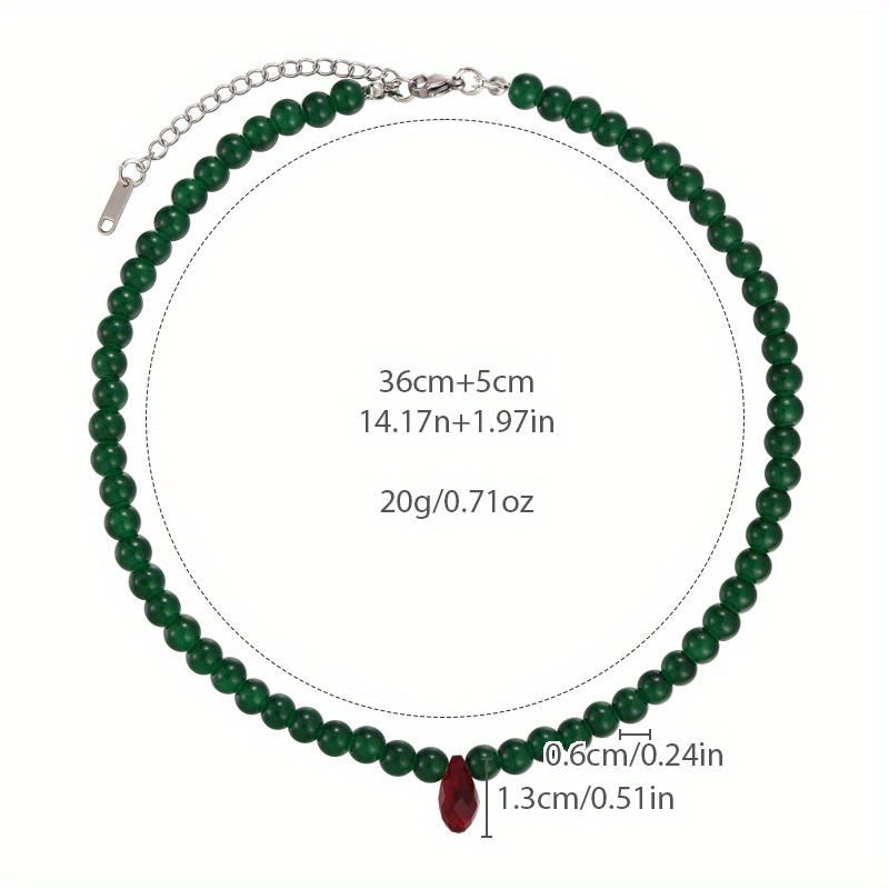 Vintage Green Beaded Necklace  - Vintage Fashion Faire recensie en prijs