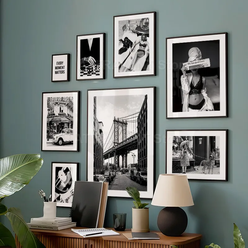 Black and White Vintage Wall A - Vintage Fashion Prints For Wall recensie en prijs