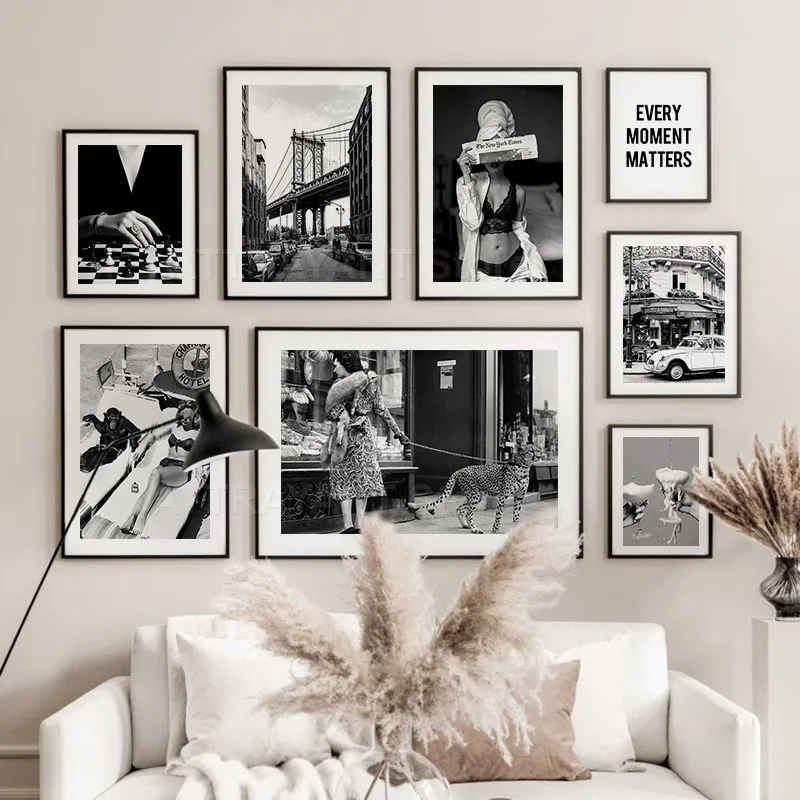 Black and White Vintage Wall A - Vintage Fashion Prints For Wall recensie en prijs
