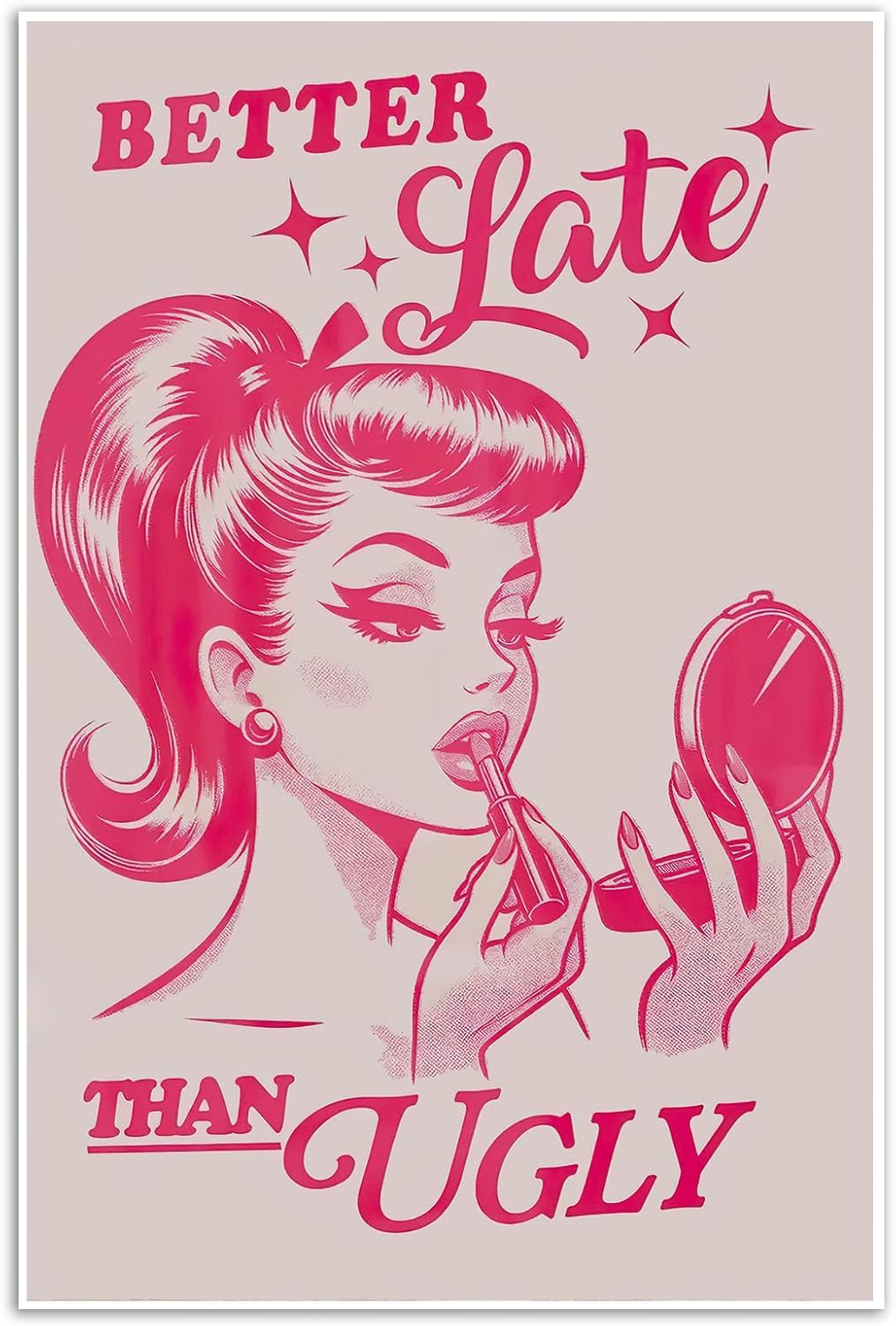 XWNLTEPK Better Late than Ugly - Vintage Fashion Prints For Wall recensie en prijs