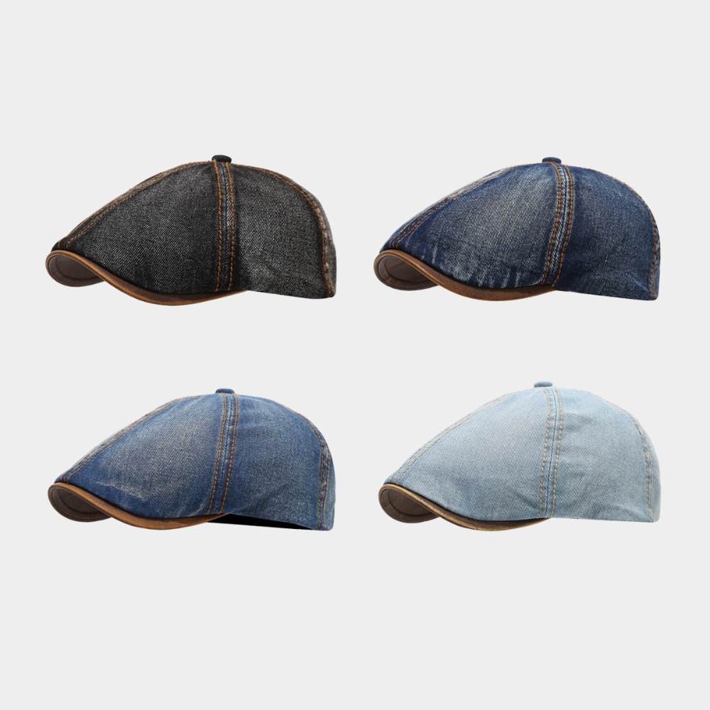 Fashion Washed Denim Beret Hat - Vintage Fashion Hats recensie en prijs
