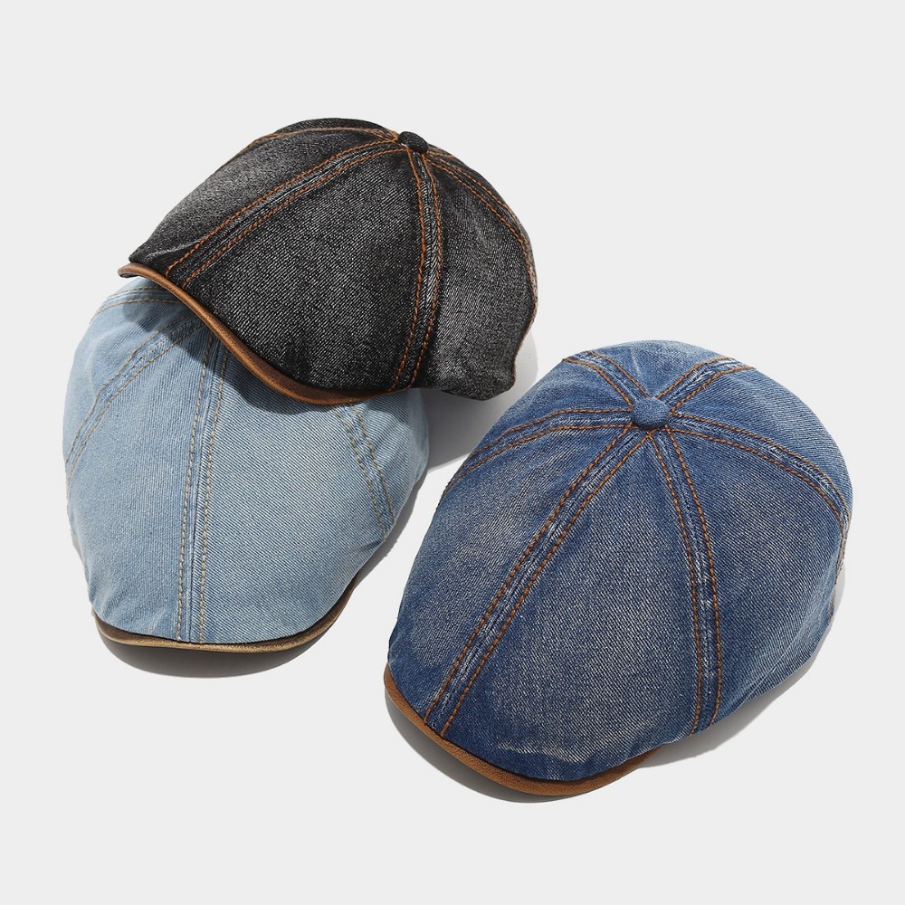Fashion Washed Denim Beret Hat - Vintage Fashion Hats recensie en prijs