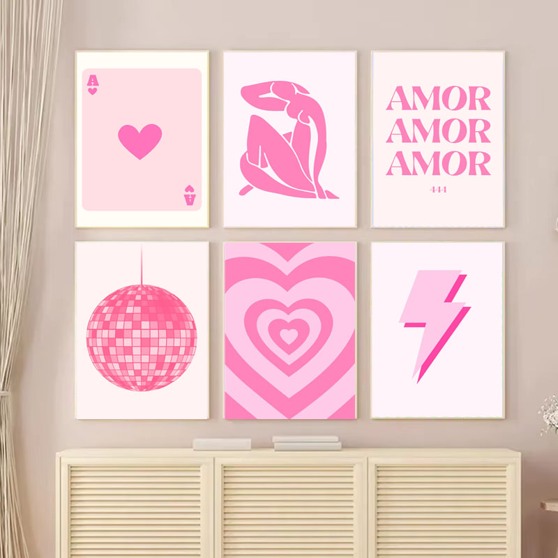 1pc Canvas painting  Pink Mati - Vintage Fashion Prints For Wall recensie en prijs