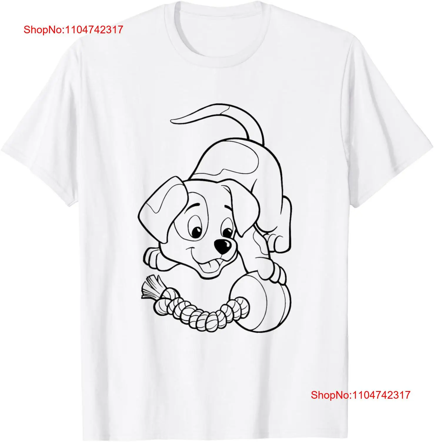 Puppy T Shirt Kids Dog Playing - Vintage Fashion Coloring Book recensie en prijs