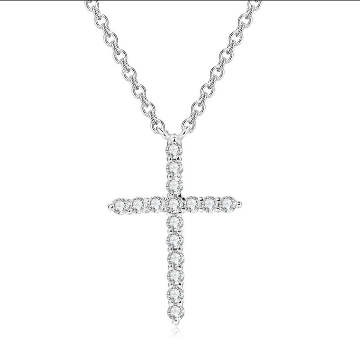 Silver Color Cross Pendant Nec - Vintage Fashion Faire recensie en prijs