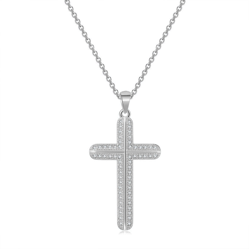 Silver Color Cross Pendant Nec - Vintage Fashion Faire recensie en prijs