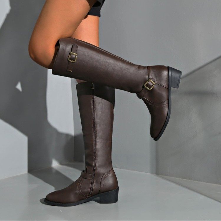 Women Knee High Boots Platform - Vintage Fashion Heels recensie en prijs