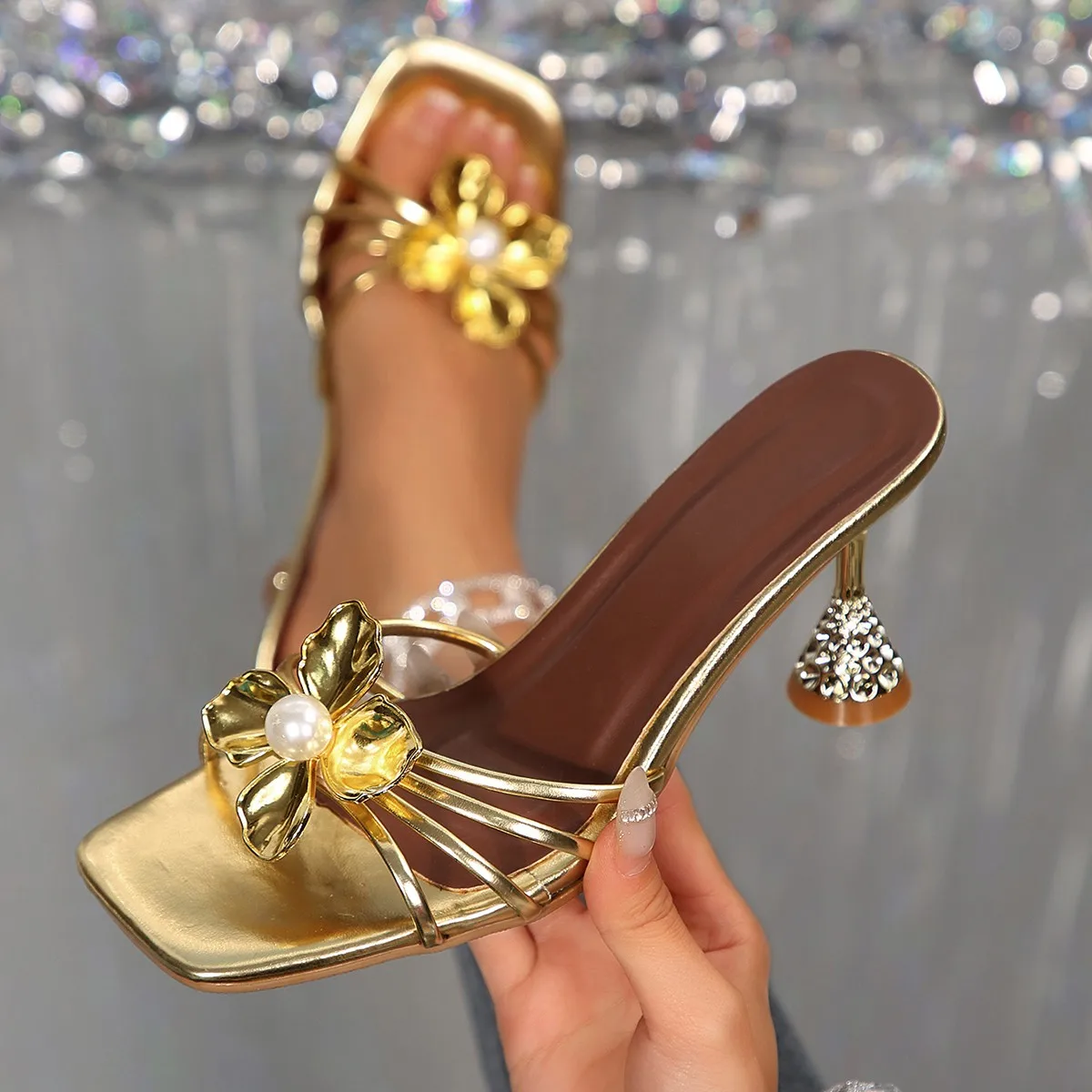 Vintage Metal Flower Crystal C - Vintage Fashion Heels recensie en prijs