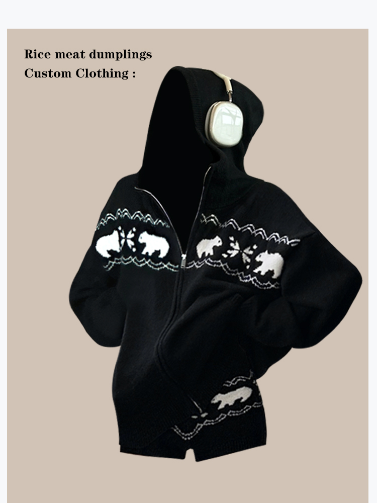 Black Fair Isle Hoodie Women's - Vintage Fashion Faire recensie en prijs