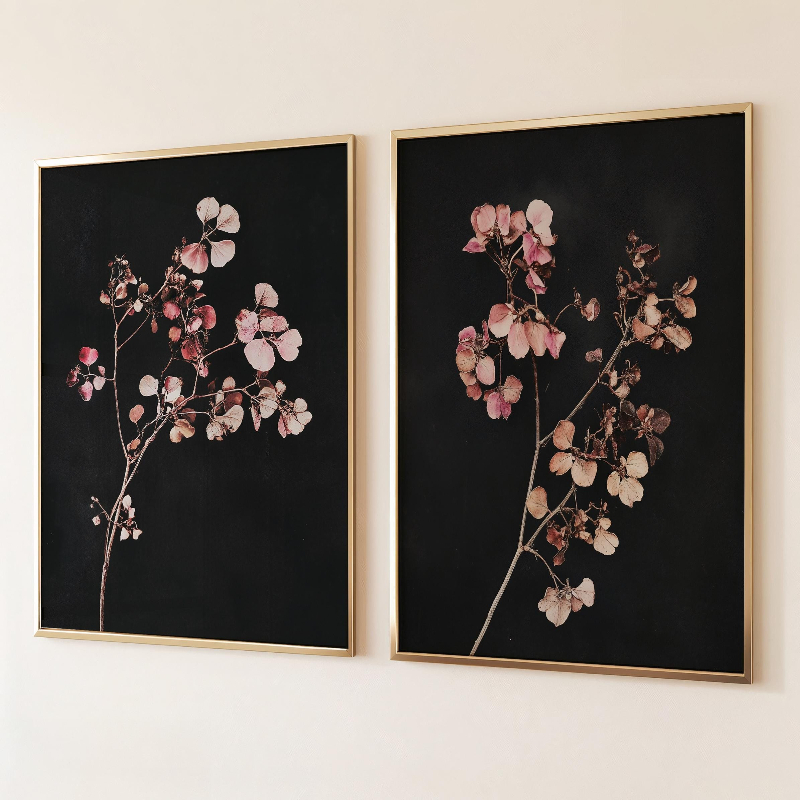2pcs Vintage Dark Floral Aesth - Vintage Fashion Prints For Wall recensie en prijs