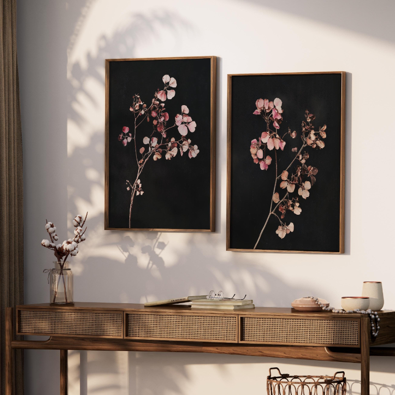 2pcs Vintage Dark Floral Aesth - Vintage Fashion Prints For Wall recensie en prijs
