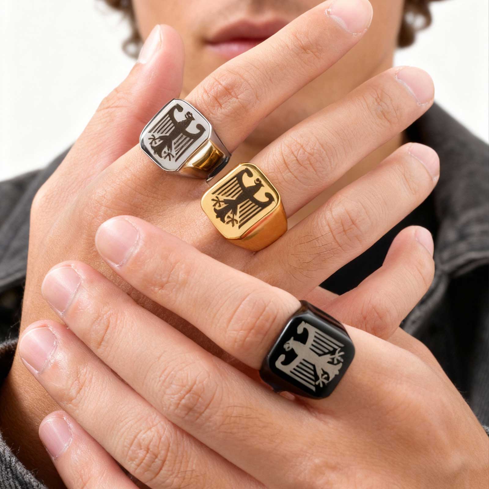 Custom Flying Hawk Eagle Ring  - Vintage Fashion Wholesale recensie en prijs
