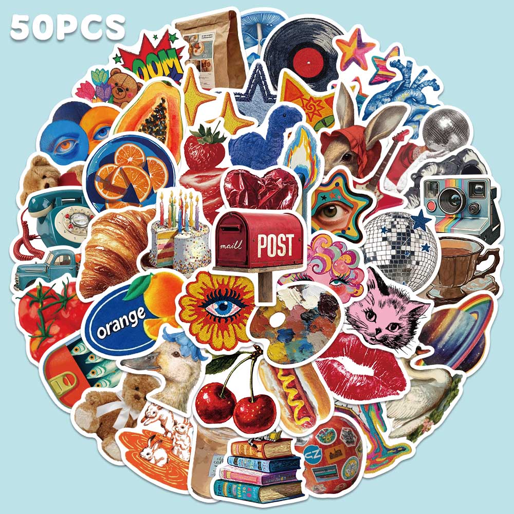 50pcs Vintage Y2K Sticker Fash - Vintage Fashion Labels recensie en prijs