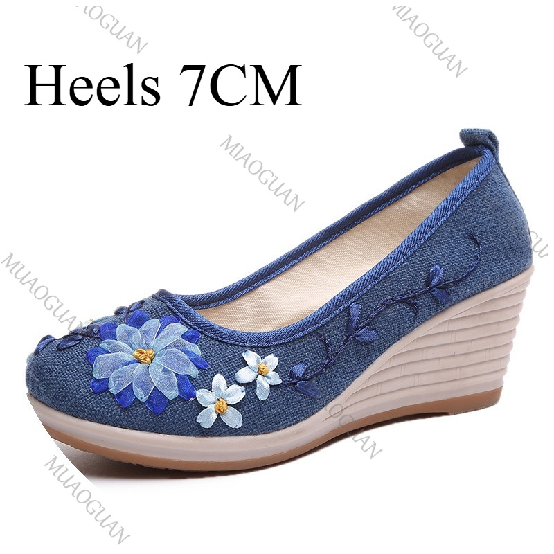 Embroidered Women Comfort Wedg - Vintage Fashion Heels recensie en prijs
