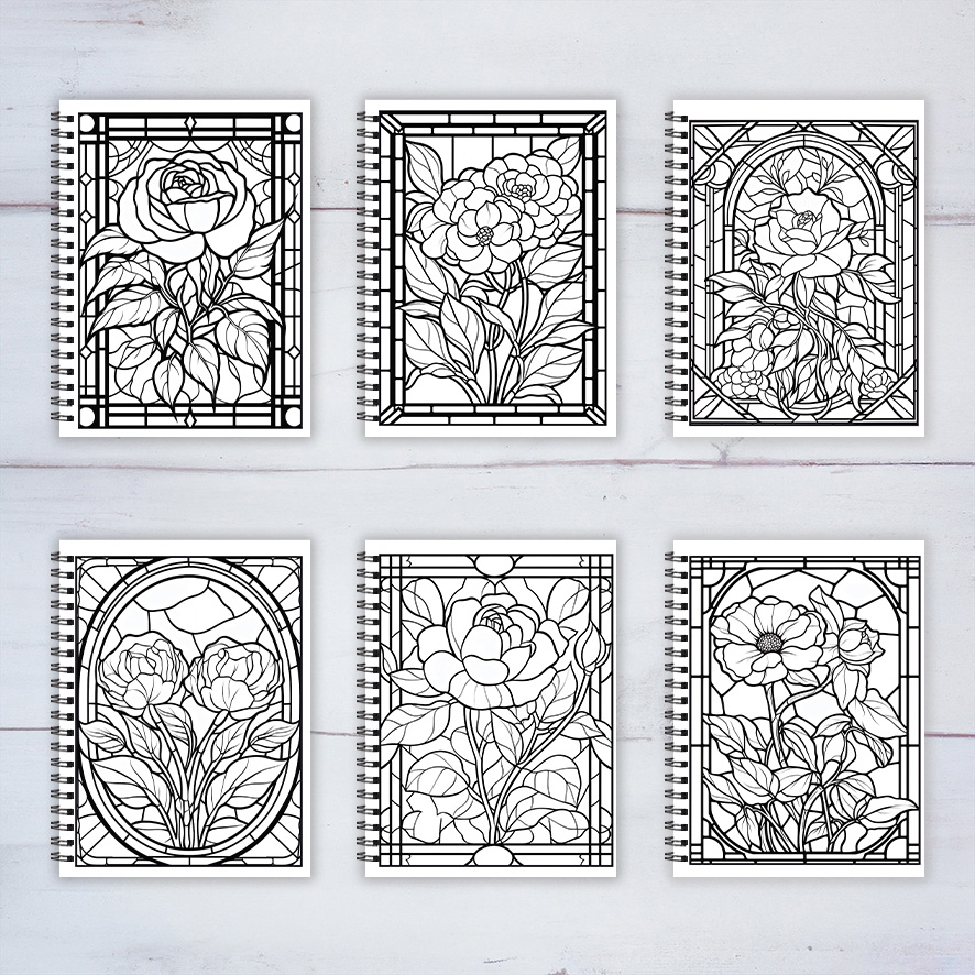 Classical Stained Glass Floral - Vintage Fashion Coloring Book recensie en prijs