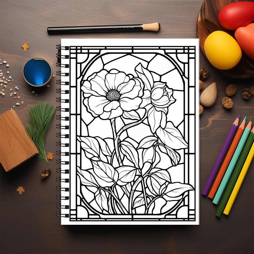 Classical Stained Glass Floral - Vintage Fashion Coloring Book recensie en prijs