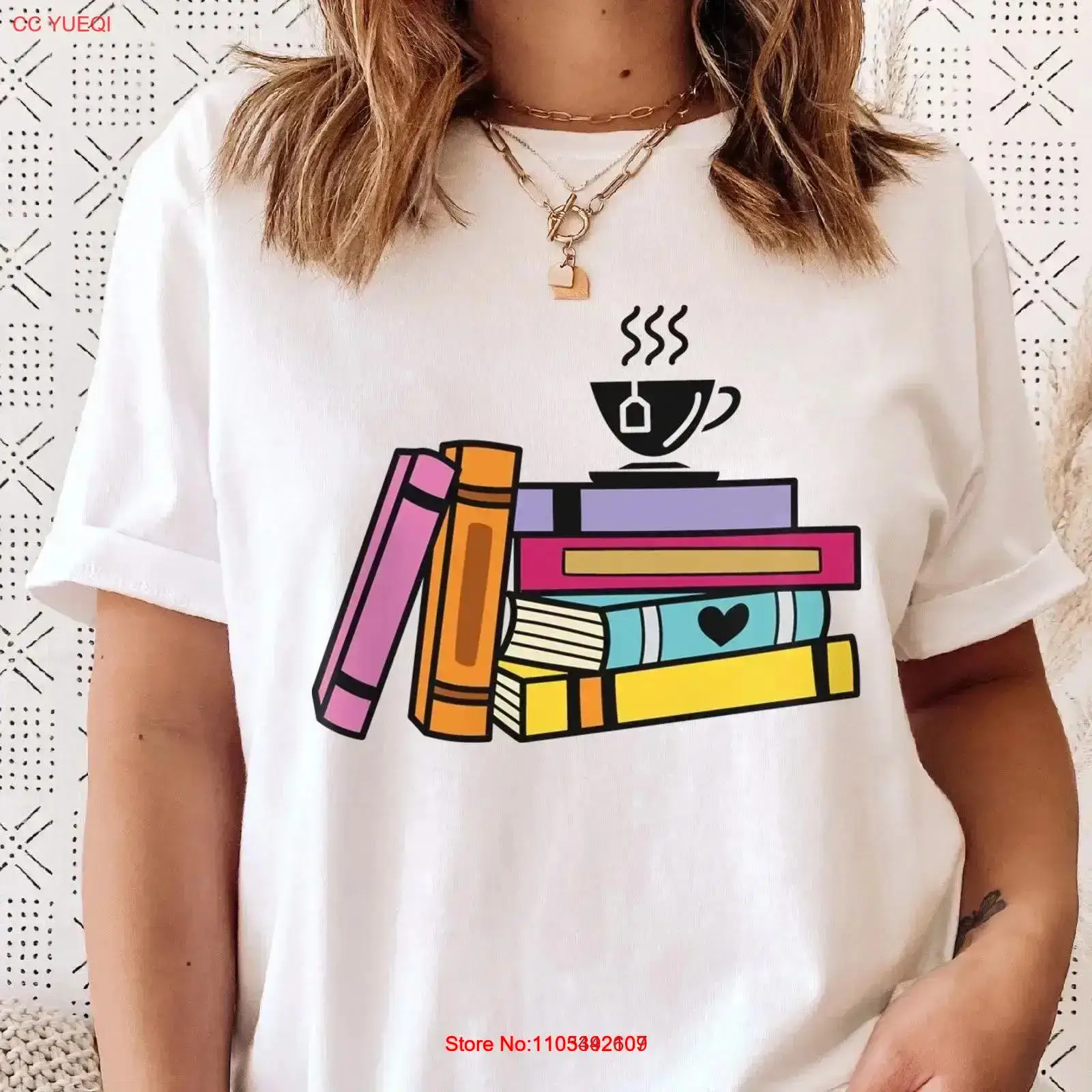 Books and Tea T Shirt Colorful - Vintage Fashion Coloring Book recensie en prijs