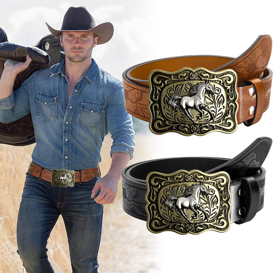 Quality men's leather belt gol - Vintage Fashion Nz recensie en prijs