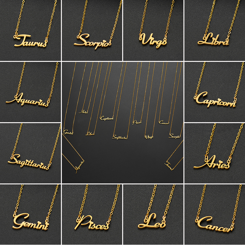 Vintage 12 Zodiac Sign Letter  - Vintage Fashion Labels recensie en prijs